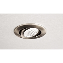 Deko-Light recessed spotlight DIONE IP20 swivelling, wired through IP20, brushed nickel dimmable