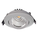 Deko-Light recessed spotlight DIONE IP20 DTW 930-918 swivelling, Dim-To-Warm, wired through IP20, silver dimmable