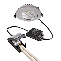 Deko-Light recessed spotlight DIONE IP20 DTW 930-918 swivelling, Dim-To-Warm, wired through IP20, silver dimmable