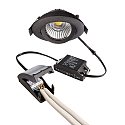 Deko-Light recessed spotlight DIONE IP20 DTW 930-918 swivelling, Dim-To-Warm, wired through IP20, black dimmable
