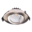 Deko-Light recessed spotlight DIONE IP20 DTW 930-918 swivelling, Dim-To-Warm, wired through IP20, brushed nickel dimmable