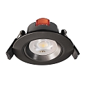 downlight SMD-68-230V-ROUND swivelling, built-in version IP20, traffic black dimmable