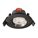downlight SMD-68-230V-ROUND swivelling, built-in version IP20, traffic black dimmable