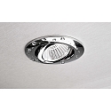 Deko-Light recessed spotlight DIONE IP44 DIM 827 swivelling, wired through IP44, chrome dimmable