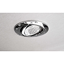 Deko-Light recessed spotlight DIONE IP44 DIM 830 swivelling, wired through IP44, chrome dimmable