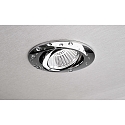 Deko-Light recessed spotlight DIONE IP44 DIM 840 swivelling, wired through IP44, chrome dimmable