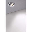 Deko-Light recessed spotlight DIONE IP44 DTW 930-918 swivelling, Dim-To-Warm, wired through IP44, silver dimmable