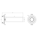 Deko-Light ceiling recessed luminaire SLIM cylindrical, adjustable, UGR < 19 IP20, deep black dimmable