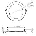 Deko-Light downlight ANIK 220 round IP20 | IP44, white dimmable
