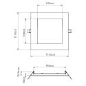 Deko-Light downlight ANIK CCT 90 square IP20 | IP44, white dimmable