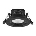 recessed spotlight SURTUR TILT 68 CCT swivelling, CCT Switch IP20/IP44, black dimmable