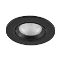 Deko-Light recessed spotlight SURTUR TILT 68 CCT swivelling, CCT Switch IP20/IP44, black dimmable