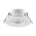 recessed spotlight SURTUR TILT 68 DTW swivelling, Dim-To-Warm IP20/IP44, white dimmable