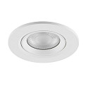 Deko-Light recessed spotlight SURTUR TILT 68 DTW swivelling, Dim-To-Warm IP20/IP44, white dimmable