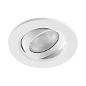 Deko-Light recessed spotlight SURTUR TILT 68 DTW swivelling, Dim-To-Warm IP20/IP44, white dimmable