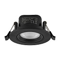 recessed spotlight SURTUR TILT 68 DTW swivelling, Dim-To-Warm IP20/IP44, black dimmable