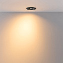 Deko-Light recessed spotlight SURTUR TILT 68 DTW swivelling, Dim-To-Warm IP20/IP44, black dimmable