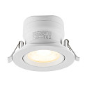 Deko-Light recessed spotlight SURTUR TILT 83 DTW swivelling, Dim-To-Warm IP20/IP44, white dimmable