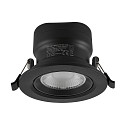 recessed spotlight SURTUR TILT 83 DTW swivelling, Dim-To-Warm IP20/IP44, black dimmable