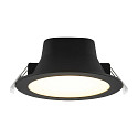 Deko-Light downlight ACRUX PRO 120 rigid, CCT Switch, UGR < 19, multipower IP20/ IP54, glossy, black dimmable