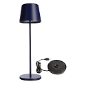 battery table lamp BUNDLE CANIS set of 1, with charger IP65, mat, cobalt blue dimmable