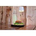 Deko-Light battery table lamp CANIS GASTRO L with touch dimmer, with charger, 12 pcs. IP65, mat, greygreen dimmable
