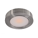 LED furniture luminaire BAHAM I, IP20, 12V DC, 2.5W 3000K 240lm 110�, cRi >90, brushed silver, with mini AMP connector