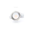 LED furniture luminaire BAHAM I, IP20, 12V DC, 2.5W 3000K 240lm 110�, cRi >90, brushed silver, with mini AMP connector