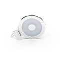 LED furniture luminaire MIRROR ROUND, IP44, 12V DC, 4.5W 4000K 300lm, silver / chrome