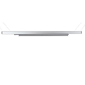 3-phase luminaire LINEAR 100 II rigid, voltage constant, with adapter IP20, matt, milky, silver 