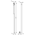 3-phase luminaire LINEAR 100 II rigid, voltage constant, with adapter IP20, matt, milky, silver 