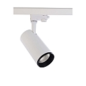 3-phase spot LUCEA 15 IP20, transparent, traffic white dimmable