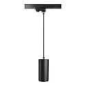 3-phase spot LUCEA 20 IP20, transparent, deep black dimmable