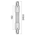 Deko-Light Accessories for 3-phase track system D LINE - flex coupler left-right, 220-240V AC / 50-60Hz, grey