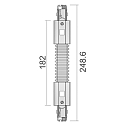 Deko-Light Accessories for 3-phase track system D LINE - flex coupler left-right, 220-240V AC / 50-60Hz, black