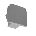 Accessories for 3-phase track system D LINE - endcap, grey