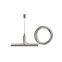 Accessory for 3-phase track system D LINE wire suspension holder mini with 5,0m suspension rope, grey