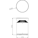 Deko-Light bollard lamp FARO 25 with lens optics, wired through IP65, dark grey dimmable