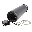 Deko-Light bollard lamp FARO 100 with lens optics, wired through IP65, dark grey dimmable