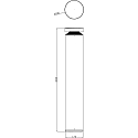Deko-Light bollard lamp FARO 100 with lens optics, wired through IP65, dark grey dimmable