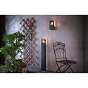 Deko-Light bollard lamp FACADO II 1000MM TONED square E27 IP65, dark grey, mat dimmable
