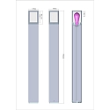 Deko-Light bollard lamp FACADO II 1000MM OPAL square E27 IP65, dark grey, mat dimmable