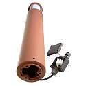 Deko-Light bollard lamp FACADO II 650MM OPAL round E27 IP65, mat, rust dimmable