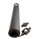 Deko-Light bollard lamp FACADO II 1000MM OPAL round E27 IP65, dark grey, mat dimmable