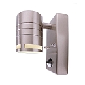 Wall luminaire ZILLY II DOWN, 35W, with motion detector, GU10, 220-240V, IP44, stainless steel, silver
