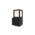 Kapego wall luminaire Facado A, voltage constant, 220-240V AC / 50-60Hz, E27, 20W, die-cast aluminum, anthracite