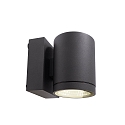 Outdoor LED wall luminaire MOBBY II sINGLE, IP55, 9W 3000K 81020lm 53�, dark grey