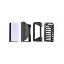 Deko-Light Outdoor LED wall luminaire GRUMIUM RUND, IP54, 10W 3000K 730lm 138�, die-cast aluminum, dark grey