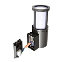 Deko-Light outdoor wall luminaire FACADO II ROUND OPAL round E27 IP65, dark grey, mat dimmable