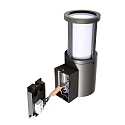 Deko-Light outdoor wall luminaire FACADO II ROUND OPAL round E27 IP65, dark grey, mat dimmable